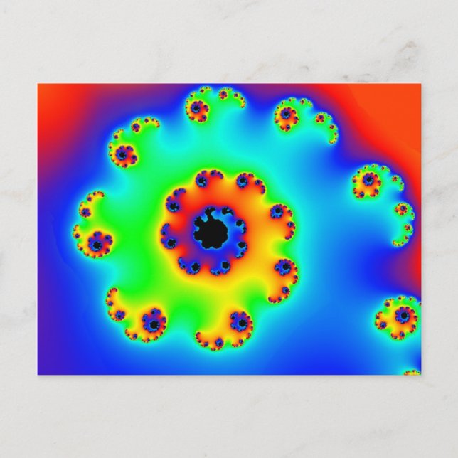 Postal Espiral de flores 1 (Anverso)