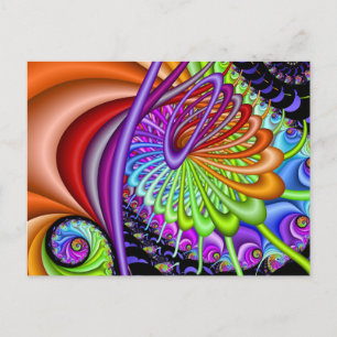 Postal Espiral fractal vaciando taffy
