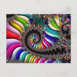 Postal Espiral multicolor fractal