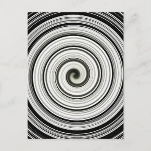 Postal Espiral negra y blanca