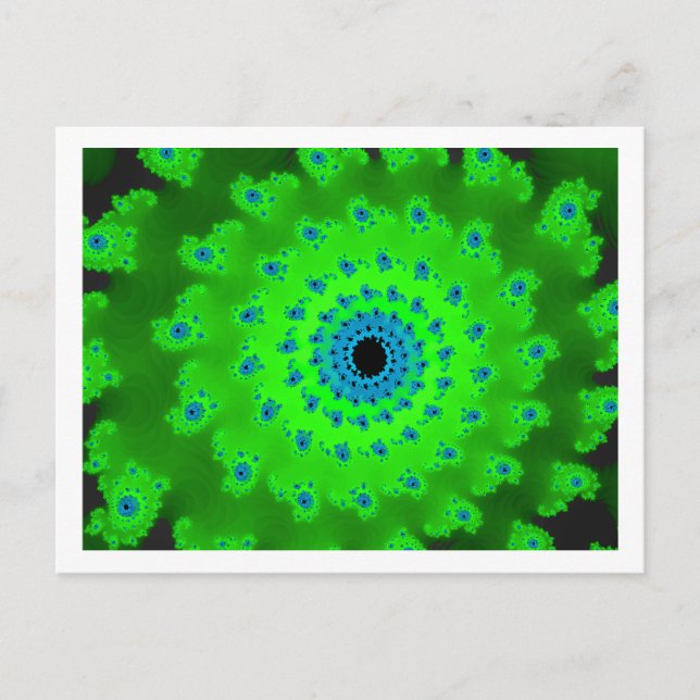 Postal Espiral verde (Anverso)
