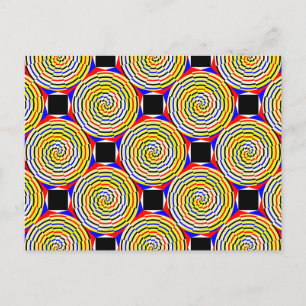 Postal Espirales amarillas de Kenneth Yoncich