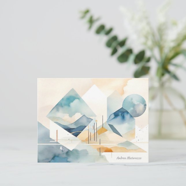 Postal Espíritu abstracto (Anverso de pie)