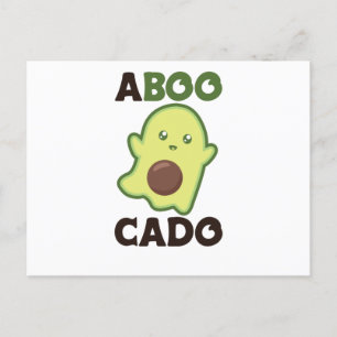 Postal Espíritu aguacate para Halloween Funny Aguacates