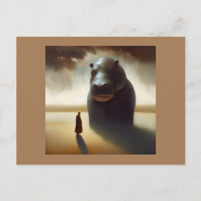 Postal Espíritu Animal Hipopótamo 1 (Anverso)