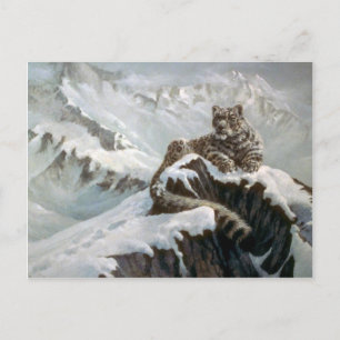 Postal Espíritu de las montañas, leopardo de la nieve