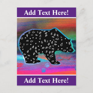 Postal Espíritu de oso negro Luces boreales