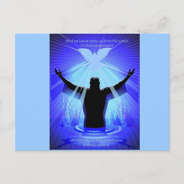Postal Espíritu descendiendo como paloma (Anverso)