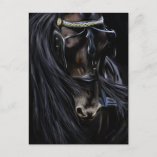 Postal Espíritu Friesiano - Pintura de caballo