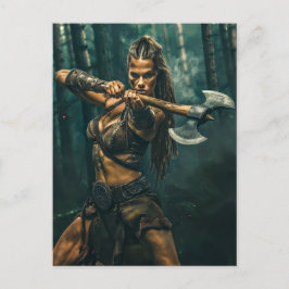Postal Espíritu guerrero del canal de la mujer vikera