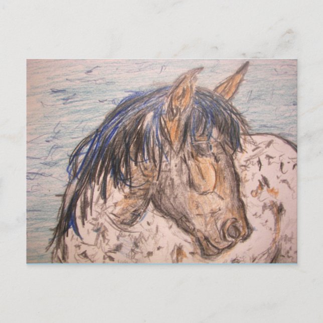 Postal Espíritu salvaje de caballo visto (Anverso)