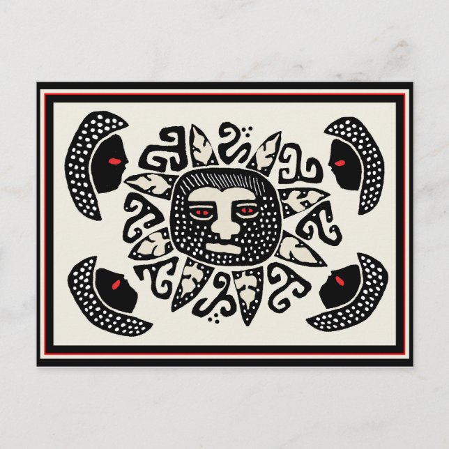 Postal Espíritu Solar Indígena Tribal (Anverso)