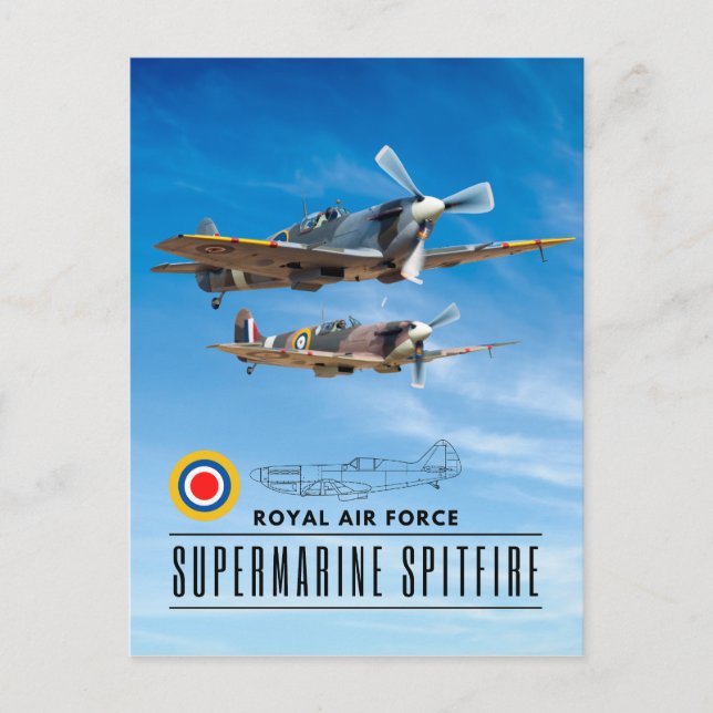 POSTAL ESPÍRITU SUPERMARINO - PLAZA DE AIRE REAL (Anverso)