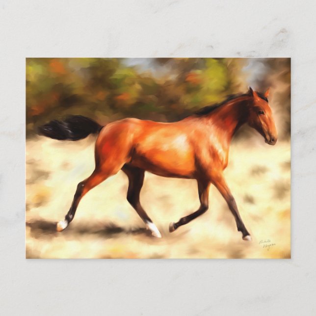 Postal Espíritu toscado Arte de caballo (Anverso)