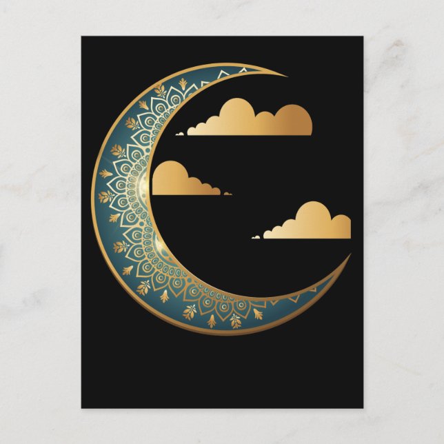 Postal Espiritualidad india Luna Creciente Sagrada (Anverso)