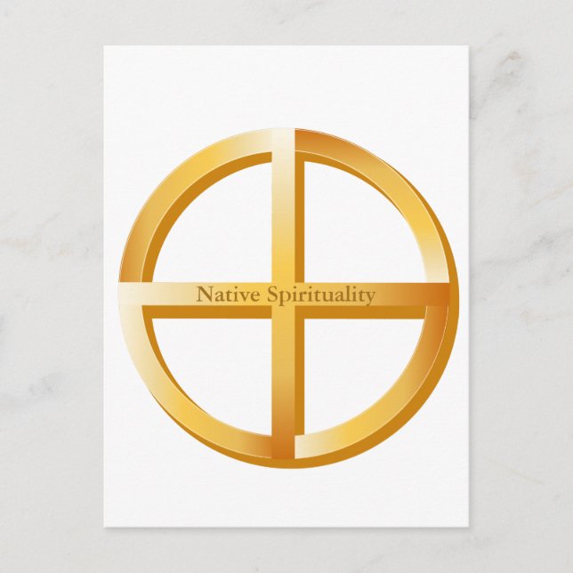 Postal Espiritualidad nativa de 5,6" x 4,25" (Anverso)