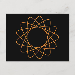 Postal Espirografo naranja