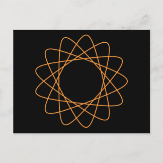 Postal Espirografo naranja