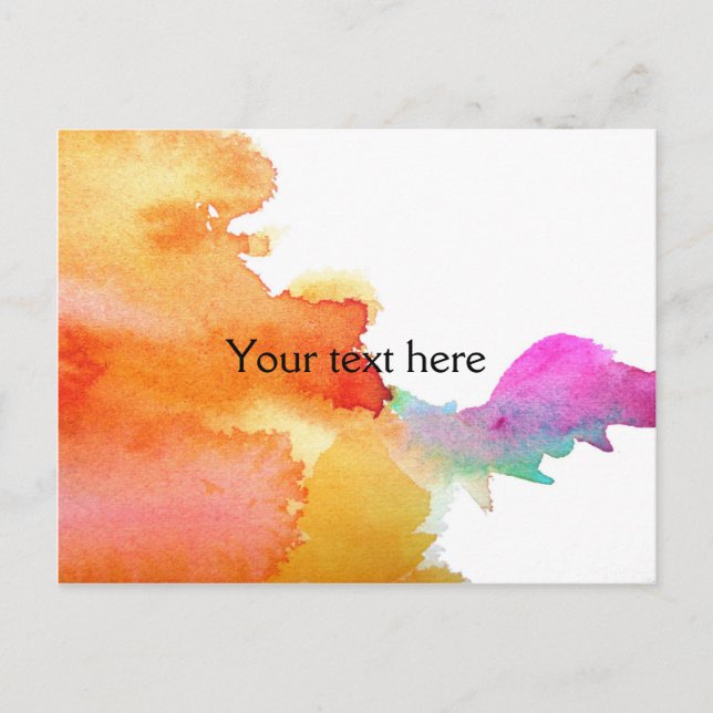 Postal Esplandor de acuarela (Anverso)