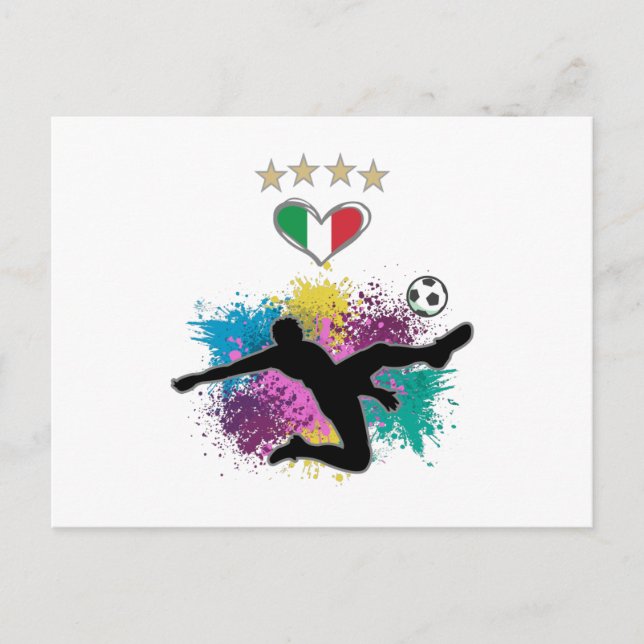 Postal Esplash de la bandera de la camiseta del hincha de (Anverso)
