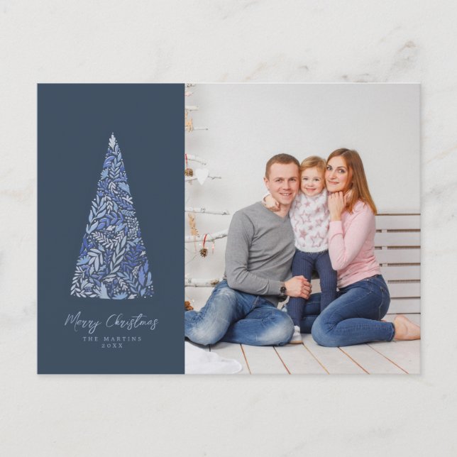 Postal Esplendidos Navidades azules del árbol de Spruce/f (Anverso)