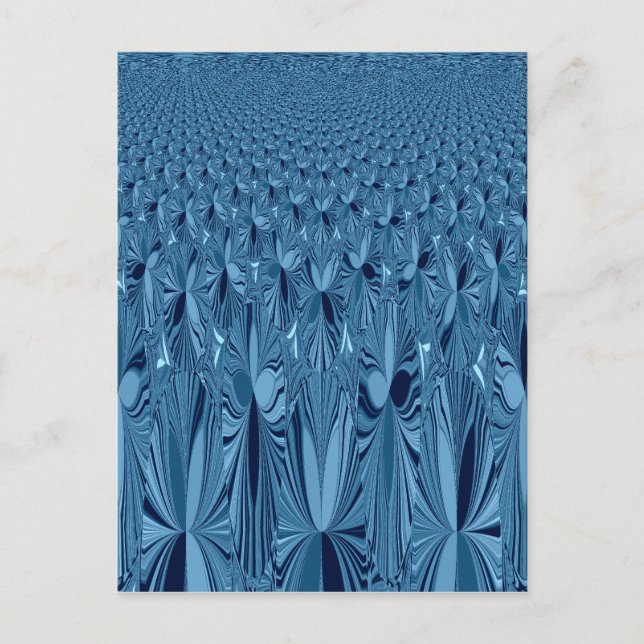 Postal Esplendor celeste: diseño de Rosa azul irlandés (Anverso)