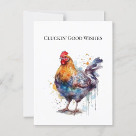Postal Esplendor de corral: Gallina acuarela, personaliza