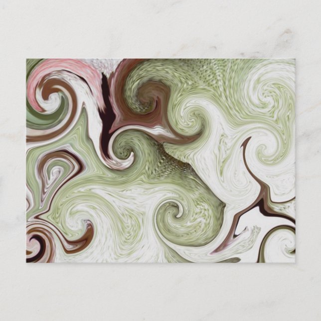 Postal Esponjas marinas conchas con bolas blancas de colo (Anverso)