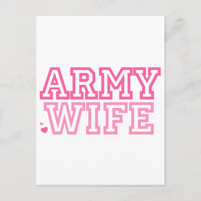 Postal Esposa del ejército (rosa) (Anverso)