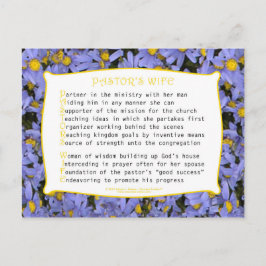 Postal Esposa del Pastor (Acróstica)