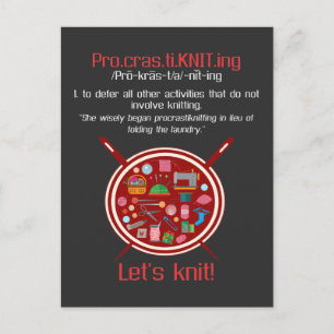 Postal Esposa Divertida de Tejer Deja Tejer Artesana