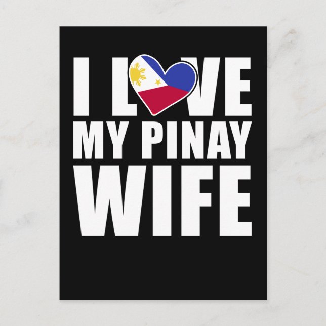 Postal Esposa Pinay Filipinas Ama Orgulloso Marido (Anverso)