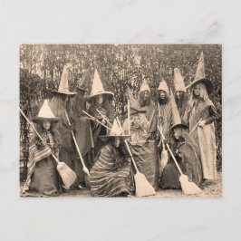 Postal Esposas con disfraces de brujas de época