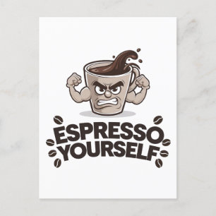 Postal Espresso tú mismo - Gracioso diseño de los amantes