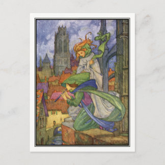 Postal Esprites climatológicos vintage de Florence Harris