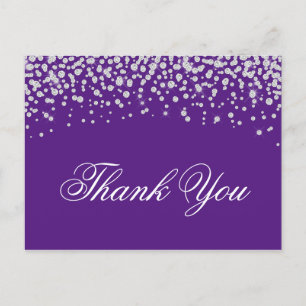 Postal Espumosos Diamantes Royal Purple Gracias