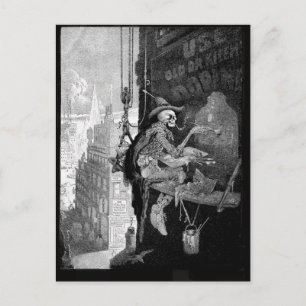 Postal esquelética de la publicidad