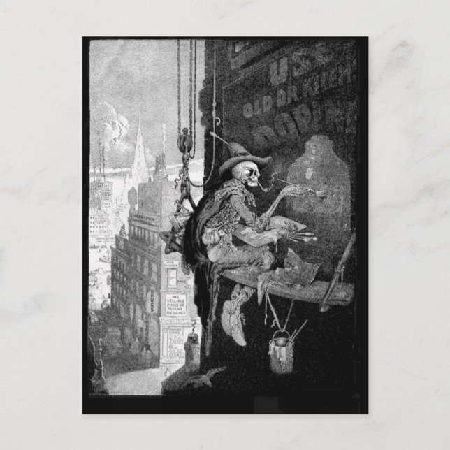 Postal esquelética de la publicidad (Anverso)