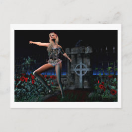 Postal esquelética del chica