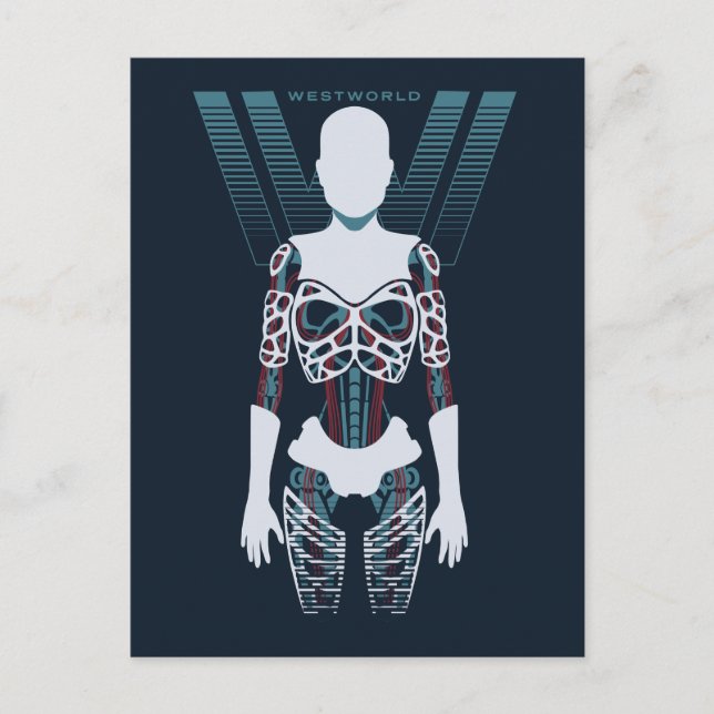 Postal Esqueleto androide de Westworld el | sobre (Anverso)