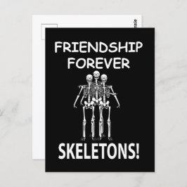 Postal Esqueleto de la Amistad Skeleton para siempre Hall
