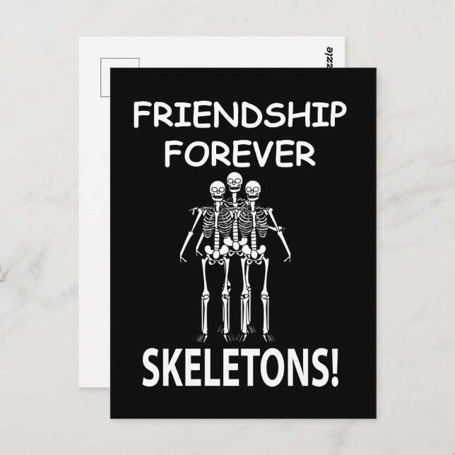 Postal Esqueleto de la Amistad Skeleton para siempre Hall (Anverso / Reverso)