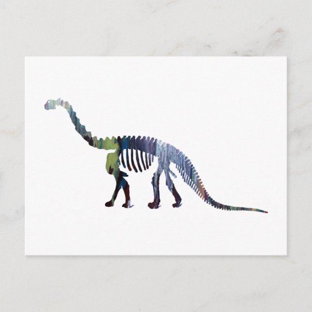 Postal esqueleto del camarasaurus (Anverso)