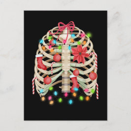 Postal Esqueleto divertidísimas escenas de Navidad feas