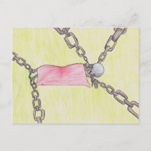 Postal esqueleto en cadenas