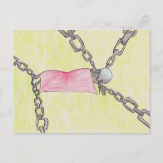 Postal esqueleto en cadenas