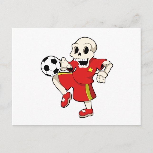 Postal Esqueleto en deportes de fútbol (Anverso)