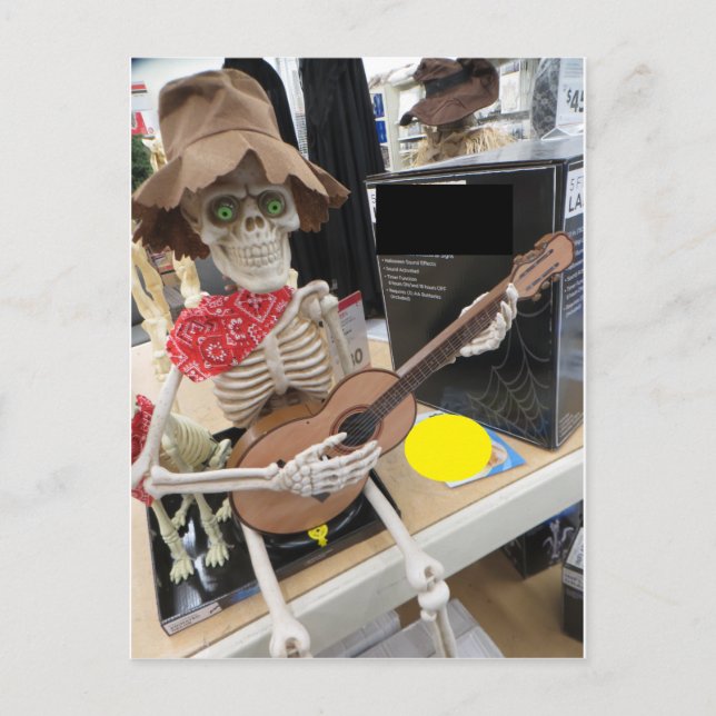 Postal Esqueleto musical (Anverso)