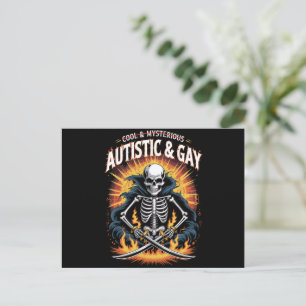 Postal Esqueleto No Es Genial Ni Misterioso Autista Gay 