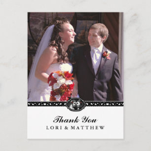 Postal Esqueletos de Halloween Fotografía en blanco negro